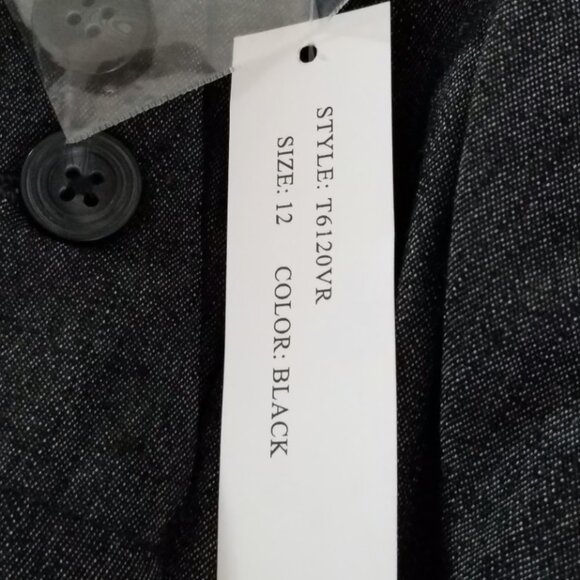 Sandro Sportswear Cropped Capri Pants Stretch Charcoal Gray Size 12 NWT - Picture 5 of 6